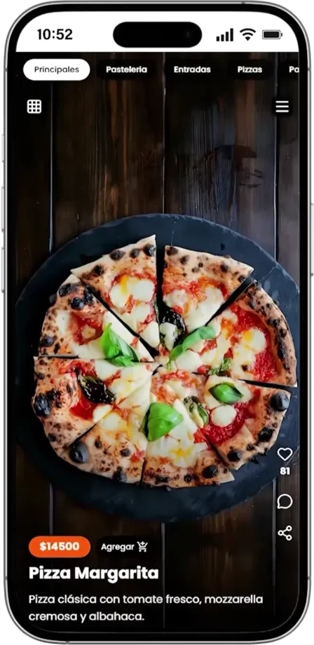Cardápio QR estilo TikTok